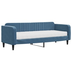 vidaXL Tagesbett mit Matratze Blau 80x200 cm Samt