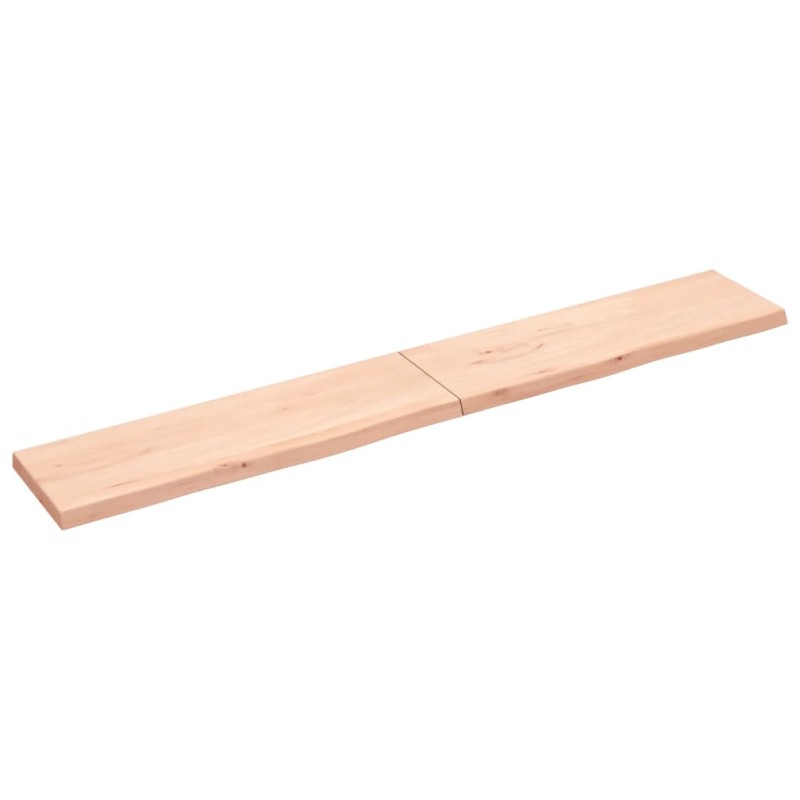 vidaXL Wandregal 200x30x(2-4) cm Massivholz Eiche Unbehandelt vidaXL Wandregal 200x30x(2-4) cm Massivholz Eiche Unbehandelt