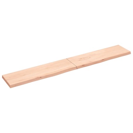 vidaXL Wandregal 200x30x(2-4) cm Massivholz Eiche Unbehandelt