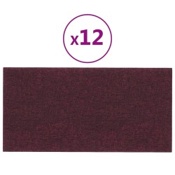 Wandpaneele 12 Stk. Lila 60x30 cm Stoff 2,16 m²