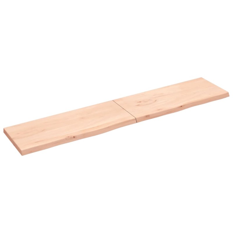 vidaXL Wandregal 200x40x(2-4) cm Massivholz Eiche Unbehandelt vidaXL Wandregal 200x40x(2-4) cm Massivholz Eiche Unbehandelt