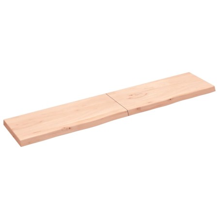 vidaXL Wandregal 200x40x(2-6) cm Massivholz Eiche Unbehandelt