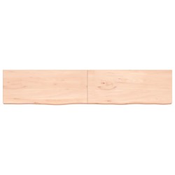 vidaXL Wandregal 200x40x(2-6) cm Massivholz Eiche Unbehandelt