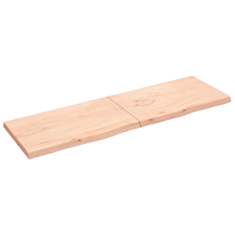vidaXL Wandregal 200x60x(2-6) cm Massivholz Eiche Unbehandelt vidaXL Wandregal 200x60x(2-6) cm Massivholz Eiche Unbehandelt