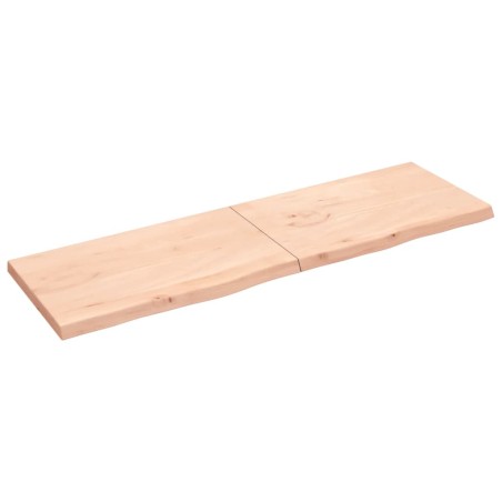 vidaXL Wandregal 200x60x(2-6) cm Massivholz Eiche Unbehandelt