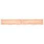 vidaXL Wandregal 220x30x(2-4) cm Massivholz Eiche Unbehandelt vidaXL Wandregal 220x30x(2-4) cm Massivholz Eiche Unbehandelt
