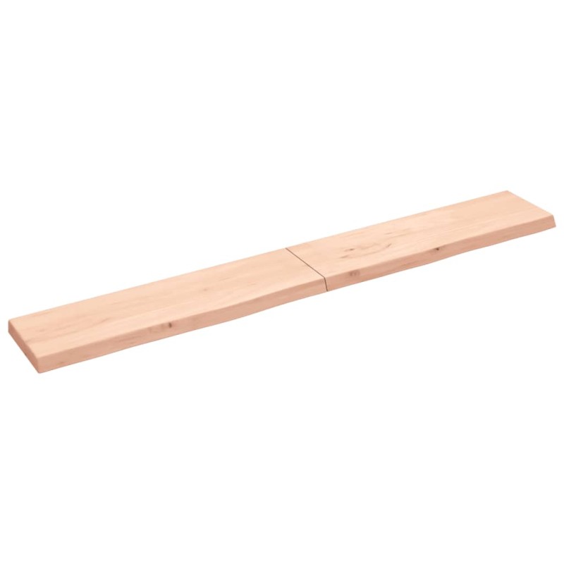 vidaXL Wandregal 220x30x(2-6) cm Massivholz Eiche Unbehandelt vidaXL Wandregal 220x30x(2-6) cm Massivholz Eiche Unbehandelt