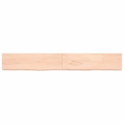vidaXL Wandregal 220x30x(2-6) cm Massivholz Eiche Unbehandelt