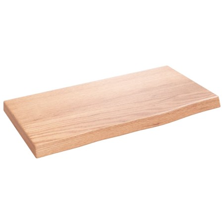 vidaXL Wandregal Hellbraun 40x20x2 cm Massivholz Eiche Behandelt