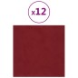 Wandpaneele 12 Stk. Weinrot 30x30 cm Samt 1,08 m² Wandpaneele 12 Stk. Weinrot 30x30 cm Samt 1,08 m²