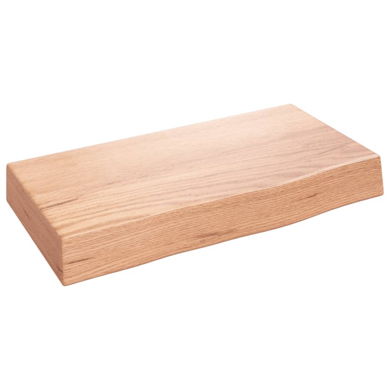 vidaXL Wandregal Hellbraun 40x20x6 cm Massivholz Eiche Behandelt vidaXL Wandregal Hellbraun 40x20x6 cm Massivholz Eiche Behandelt