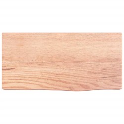 vidaXL Wandregal Hellbraun 40x20x6 cm Massivholz Eiche Behandelt