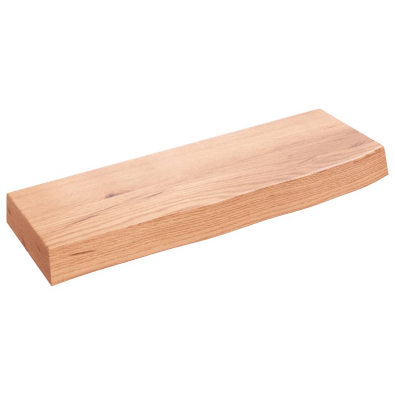 vidaXL Wandregal Hellbraun 60x20x6 cm Massivholz Eiche Behandelt vidaXL Wandregal Hellbraun 60x20x6 cm Massivholz Eiche Behandelt