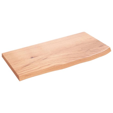 vidaXL Wandregal Hellbraun 60x30x2 cm Massivholz Eiche Behandelt