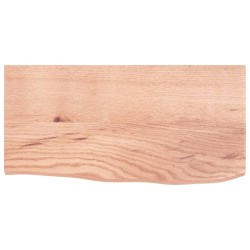 vidaXL Wandregal Hellbraun 60x30x2 cm Massivholz Eiche Behandelt