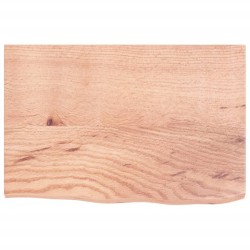 vidaXL Wandregal Hellbraun 60x40x2 cm Massivholz Eiche Behandelt