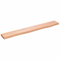 vidaXL Wandregal Hellbraun 80x10x2 cm Massivholz Eiche Behandelt