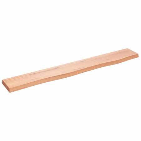 vidaXL Wandregal Hellbraun 80x10x2 cm Massivholz Eiche Behandelt