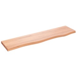vidaXL Wandregal Hellbraun 80x20x2 cm Massivholz Eiche Behandelt
