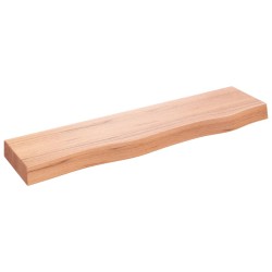 vidaXL Wandregal Hellbraun 80x20x6 cm Massivholz Eiche Behandelt