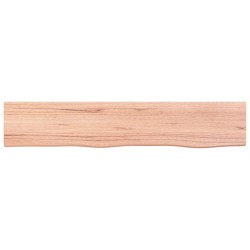 vidaXL Wandregal Hellbraun 100x20x6 cm Massivholz Eiche Behandelt