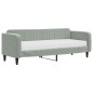 vidaXL Tagesbett mit Matratze Hellgrau 80x200 cm Samt vidaXL Tagesbett mit Matratze Hellgrau 80x200 cm Samt