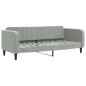vidaXL Tagesbett mit Matratze Hellgrau 80x200 cm Samt vidaXL Tagesbett mit Matratze Hellgrau 80x200 cm Samt