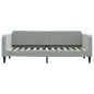 vidaXL Tagesbett mit Matratze Hellgrau 80x200 cm Samt vidaXL Tagesbett mit Matratze Hellgrau 80x200 cm Samt