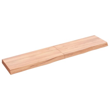 vidaXL Wandregal Hellbraun 140x30x(2-6) cm Massivholz Eiche Behandelt