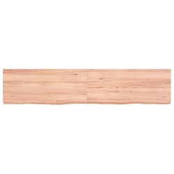 vidaXL Wandregal Hellbraun 140x30x(2-6) cm Massivholz Eiche Behandelt