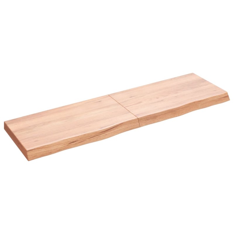 vidaXL Wandregal Hellbraun 140x40x(2-6) cm Massivholz Eiche Behandelt vidaXL Wandregal Hellbraun 140x40x(2-6) cm Massivholz Eiche Behandelt