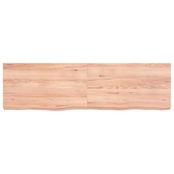 vidaXL Wandregal Hellbraun 140x40x(2-6) cm Massivholz Eiche Behandelt