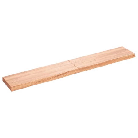 vidaXL Wandregal Hellbraun 180x30x(2-6) cm Massivholz Eiche Behandelt