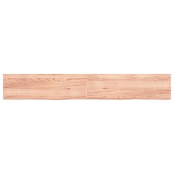 vidaXL Wandregal Hellbraun 200x30x6 cm Massivholz Eiche Behandelt