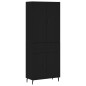Highboard Schwarz 69,5x34x180 cm Holzwerkstoff Highboard Schwarz 69,5x34x180 cm Holzwerkstoff