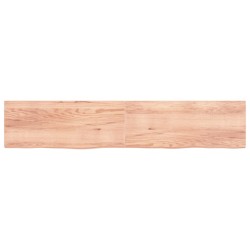 vidaXL Wandregal Hellbraun 200x40x4 cm Massivholz Eiche Behandelt