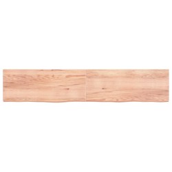 vidaXL Wandregal Hellbraun 200x40x6 cm Massivholz Eiche Behandelt