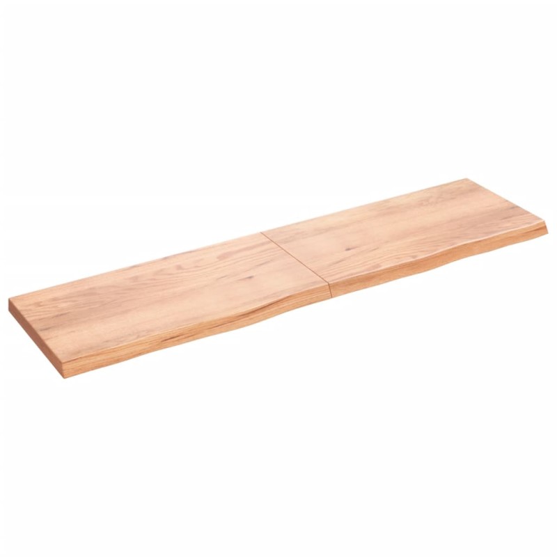 vidaXL Wandregal Hellbraun 200x50x(2-6) cm Massivholz Eiche Behandelt vidaXL Wandregal Hellbraun 200x50x(2-6) cm Massivholz Eiche Behandelt