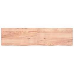 vidaXL Wandregal Hellbraun 200x50x(2-6) cm Massivholz Eiche Behandelt