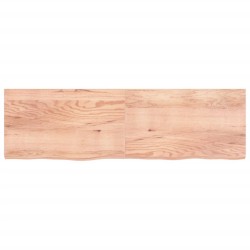 vidaXL Wandregal Hellbraun 200x60x6 cm Massivholz Eiche Behandelt