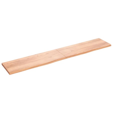 vidaXL Wandregal Hellbraun 220x40x(2-4) cm Massivholz Eiche Behandelt