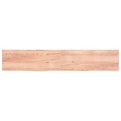vidaXL Wandregal Hellbraun 220x40x(2-4) cm Massivholz Eiche Behandelt