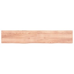 vidaXL Wandregal Hellbraun 220x40x6 cm Massivholz Eiche Behandelt