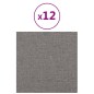 vidaXL Wandpaneele 12 Stk. Hellgrau 30x30 cm Stoff 1,08 m² vidaXL Wandpaneele 12 Stk. Hellgrau 30x30 cm Stoff 1,08 m²