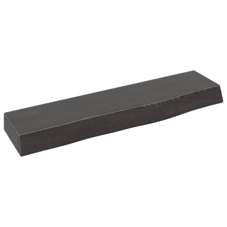 vidaXL Wandregal Dunkelbraun 40x10x4 cm Massivholz Eiche Behandelt