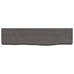 vidaXL Wandregal Dunkelbraun 40x10x4 cm Massivholz Eiche Behandelt
