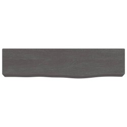 vidaXL Wandregal Dunkelgrau 40x10x6 cm Massivholz Eiche Behandelt