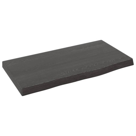 vidaXL Wandregal Dunkelbraun 40x20x2 cm Massivholz Eiche Behandelt