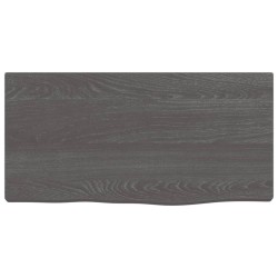 vidaXL Wandregal Dunkelbraun 40x20x2 cm Massivholz Eiche Behandelt