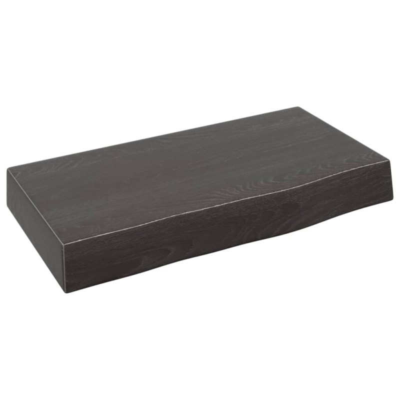 vidaXL Wandregal Dunkelgrau 40x20x6 cm Massivholz Eiche Behandelt vidaXL Wandregal Dunkelgrau 40x20x6 cm Massivholz Eiche Behandelt